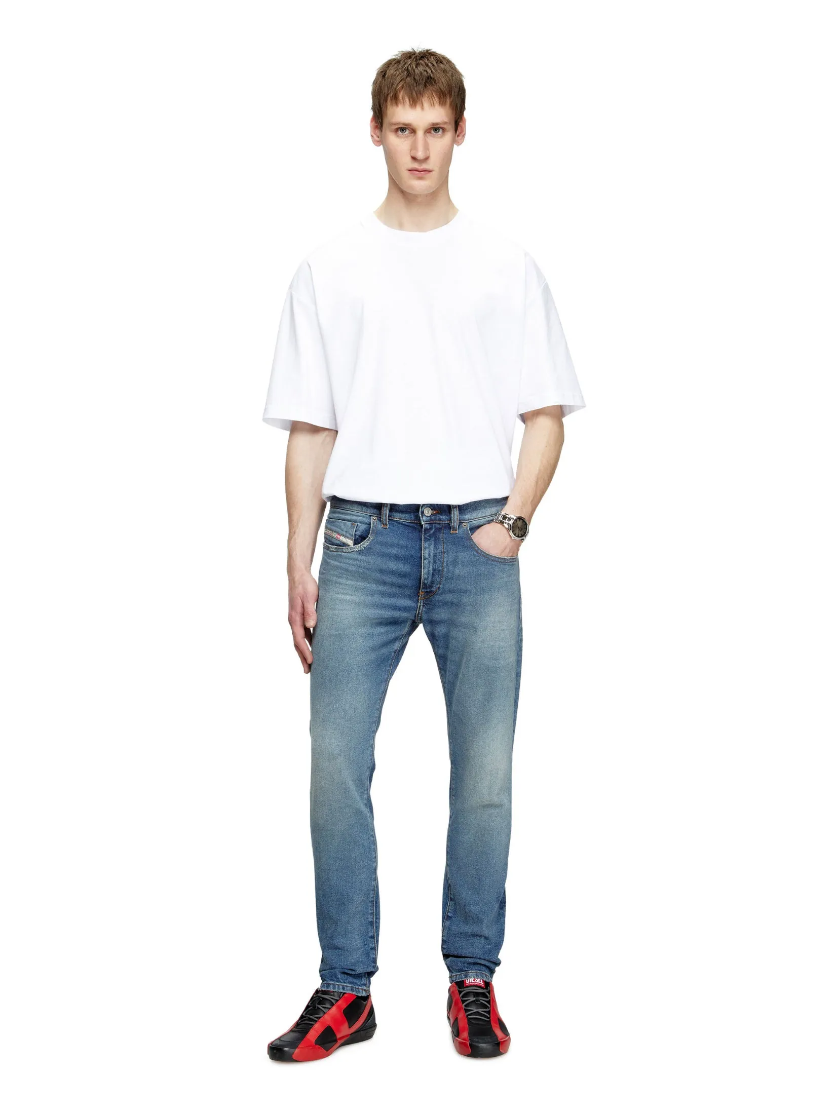 DIESEL Jeans Pants Men 2019 D-STRUKT L.30 TROUSERS Blue