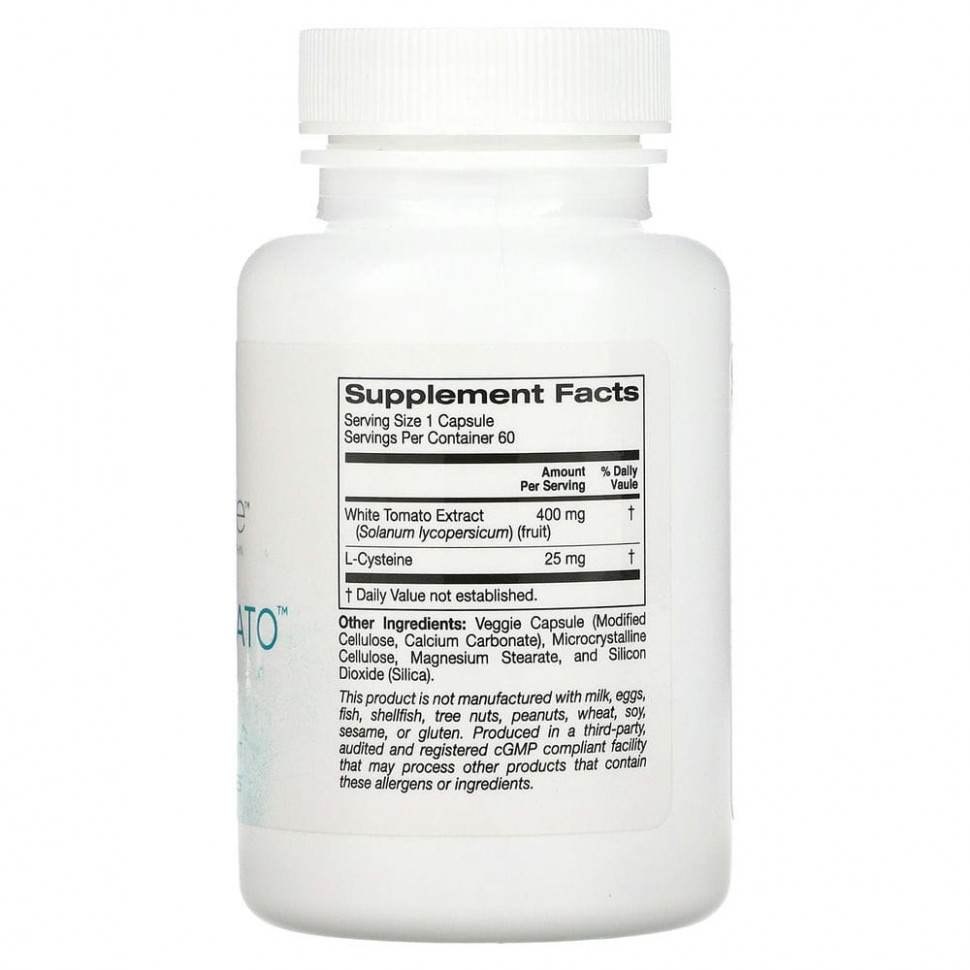 Solumeve, Pearl Tomato, добавка для здоровья кожи, 400 мг, 60 растительных капсул