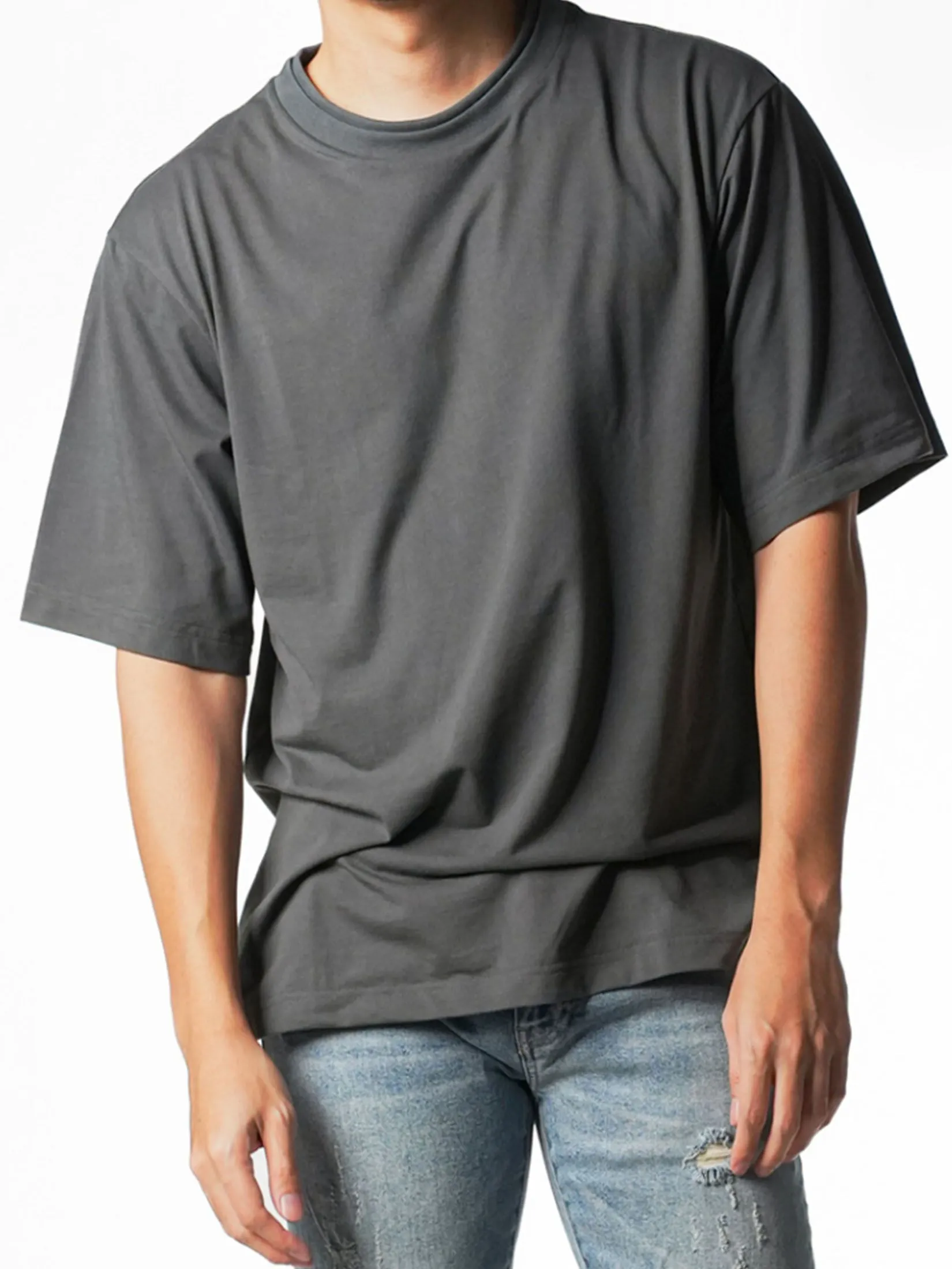 ERA-WON Oversized T-Shirt Short Sleeves Grey