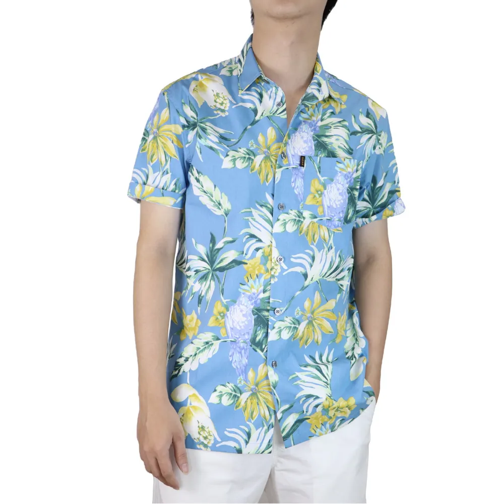 BOVY BAS11230-SHIRT TROPICAL PRINT BLUE