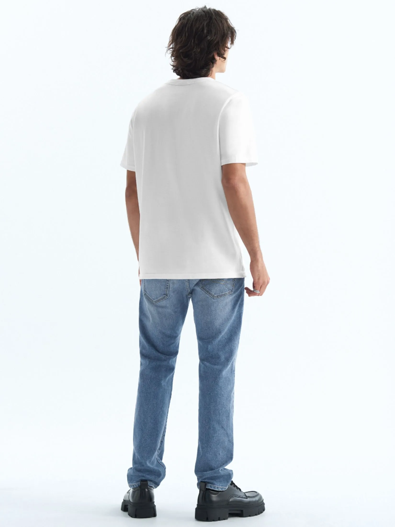 GQ Men T-Shirt Short Sleeves CTJ Cool Tech 502984 White