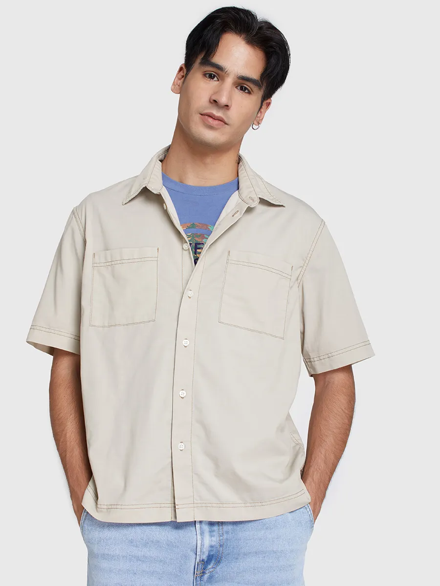 DEFRY 01 Men Shirt Short-Sleeves with Collar