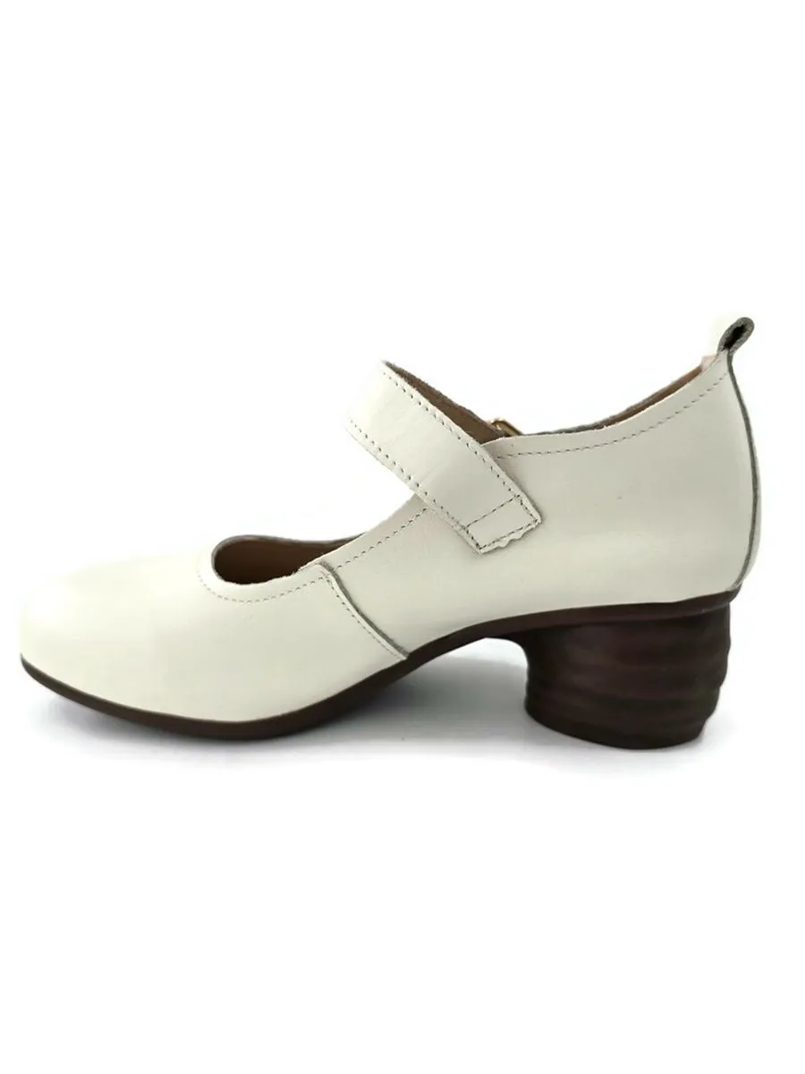 KLIN Woman Rounded Toe Mary Jane Ivory