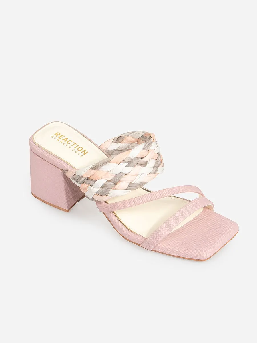 KENNETH COLE WOMEN'S WEAVE HEEL SANDALS BOSSA / PURPLE