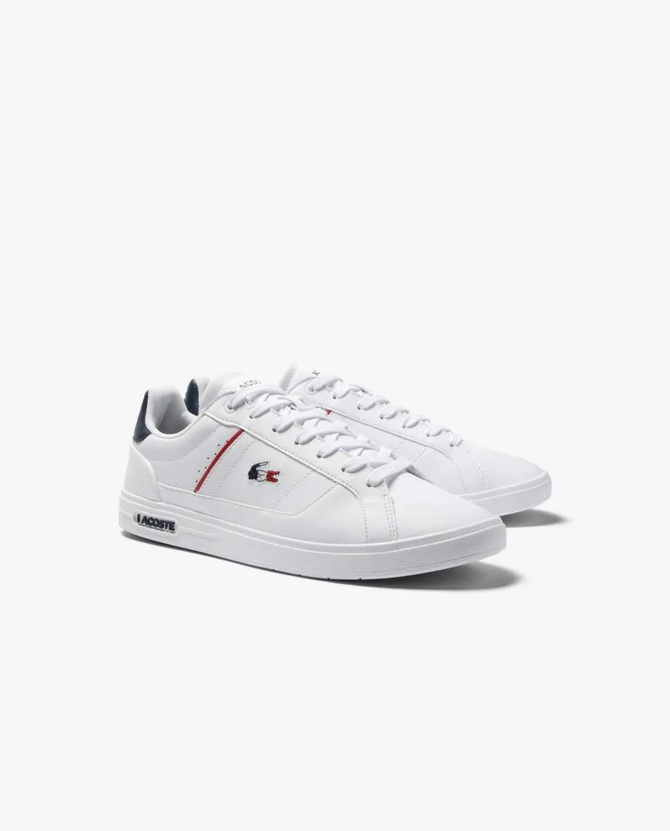 LACOSTE Men’s Lacoste Europa Pro Leather Heel Pop Trainers White