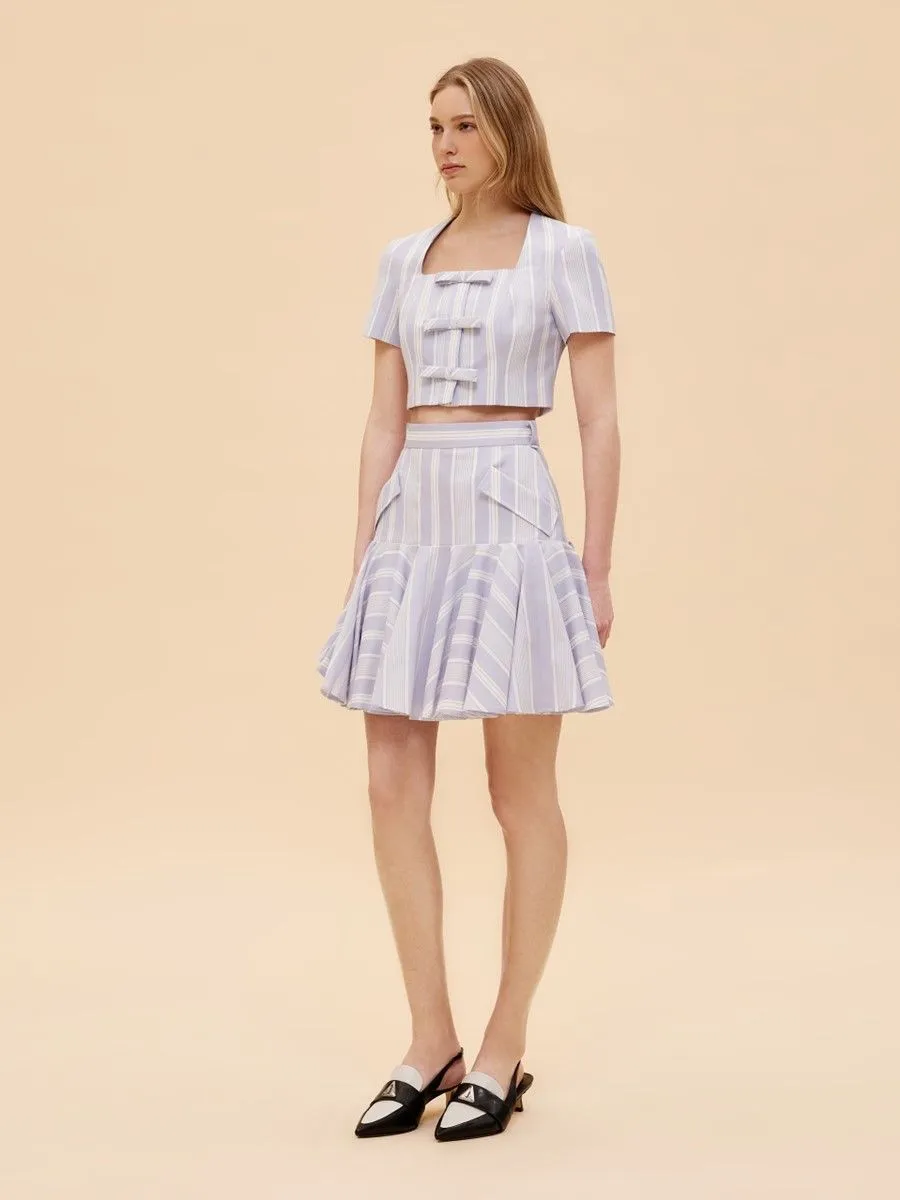 ASV ( SS24 )Alice Flared Women Skirt Blue
