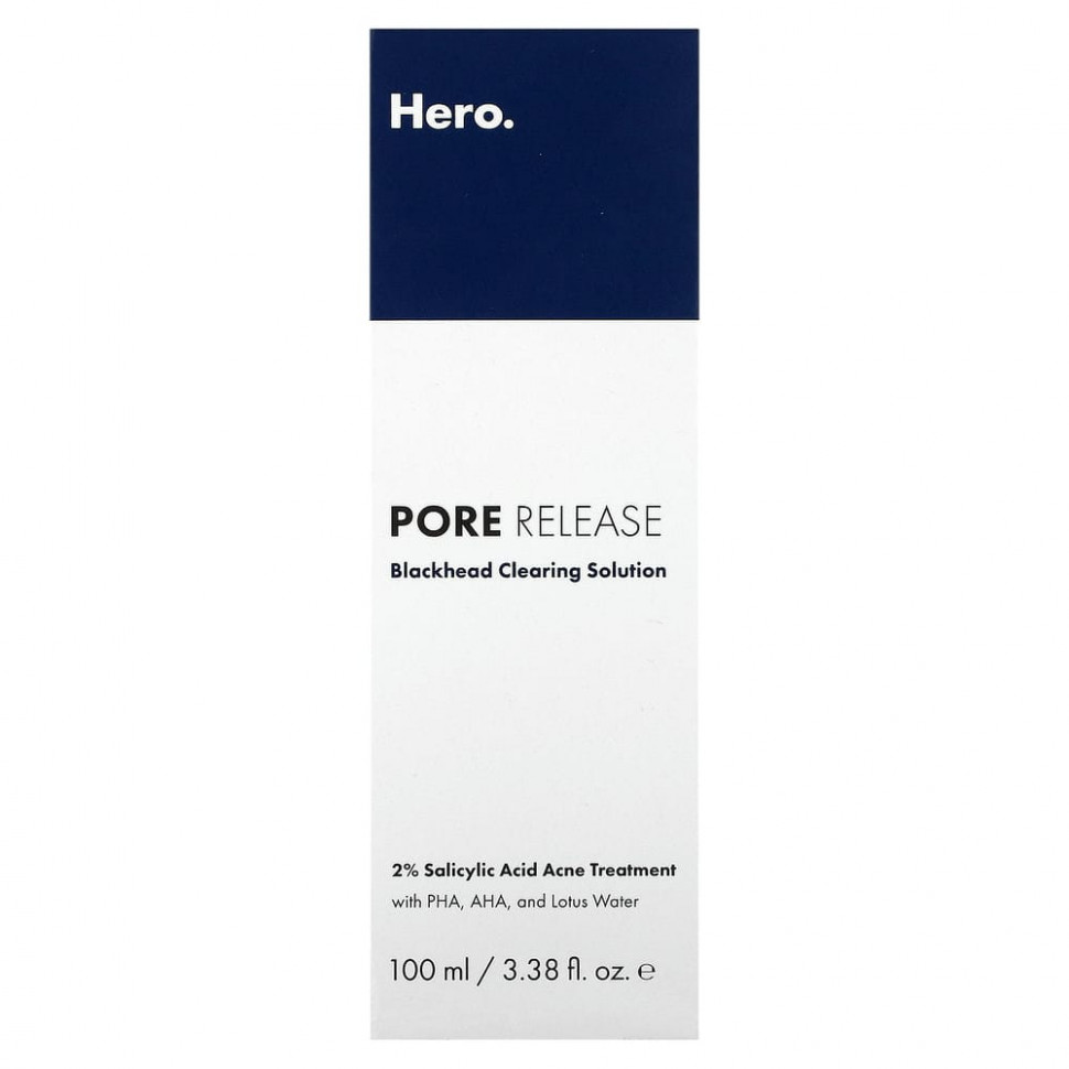 Hero Cosmetics, Pore Release, раствор для очищения от угрей, 100 мл (3,38 жидк. Унции)