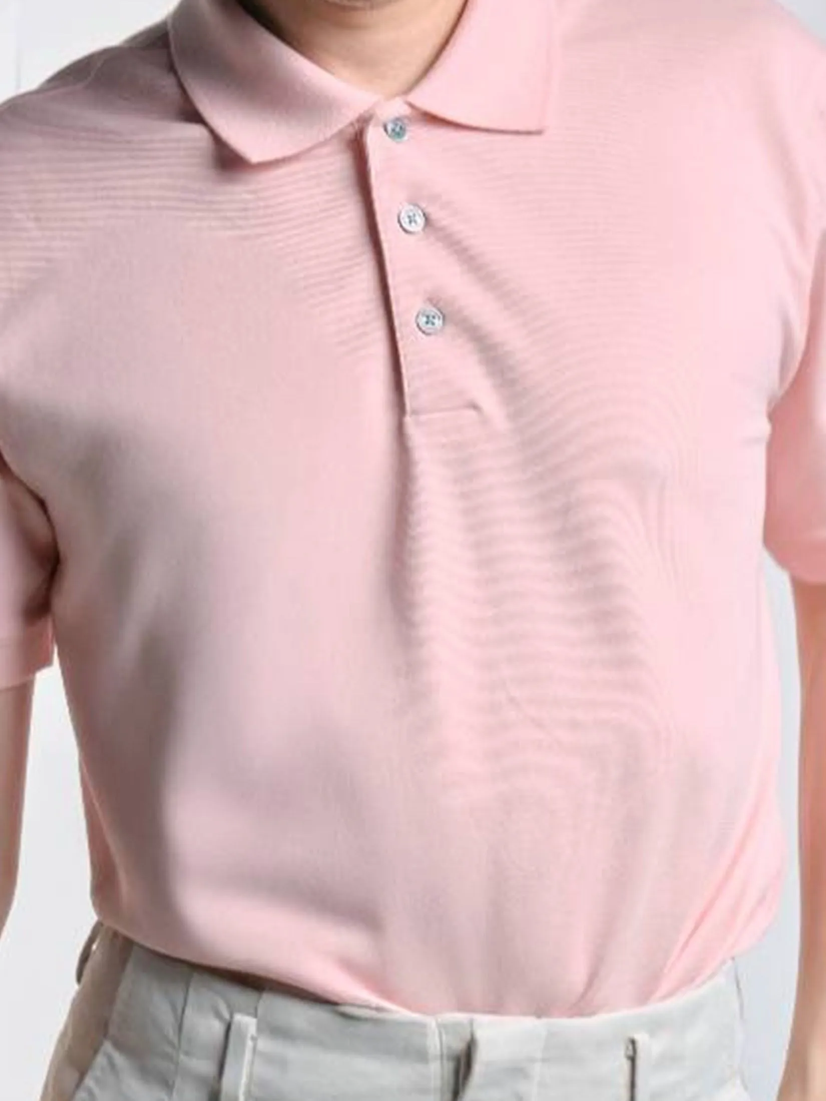ERA-WON Men Polo Shirt Pink