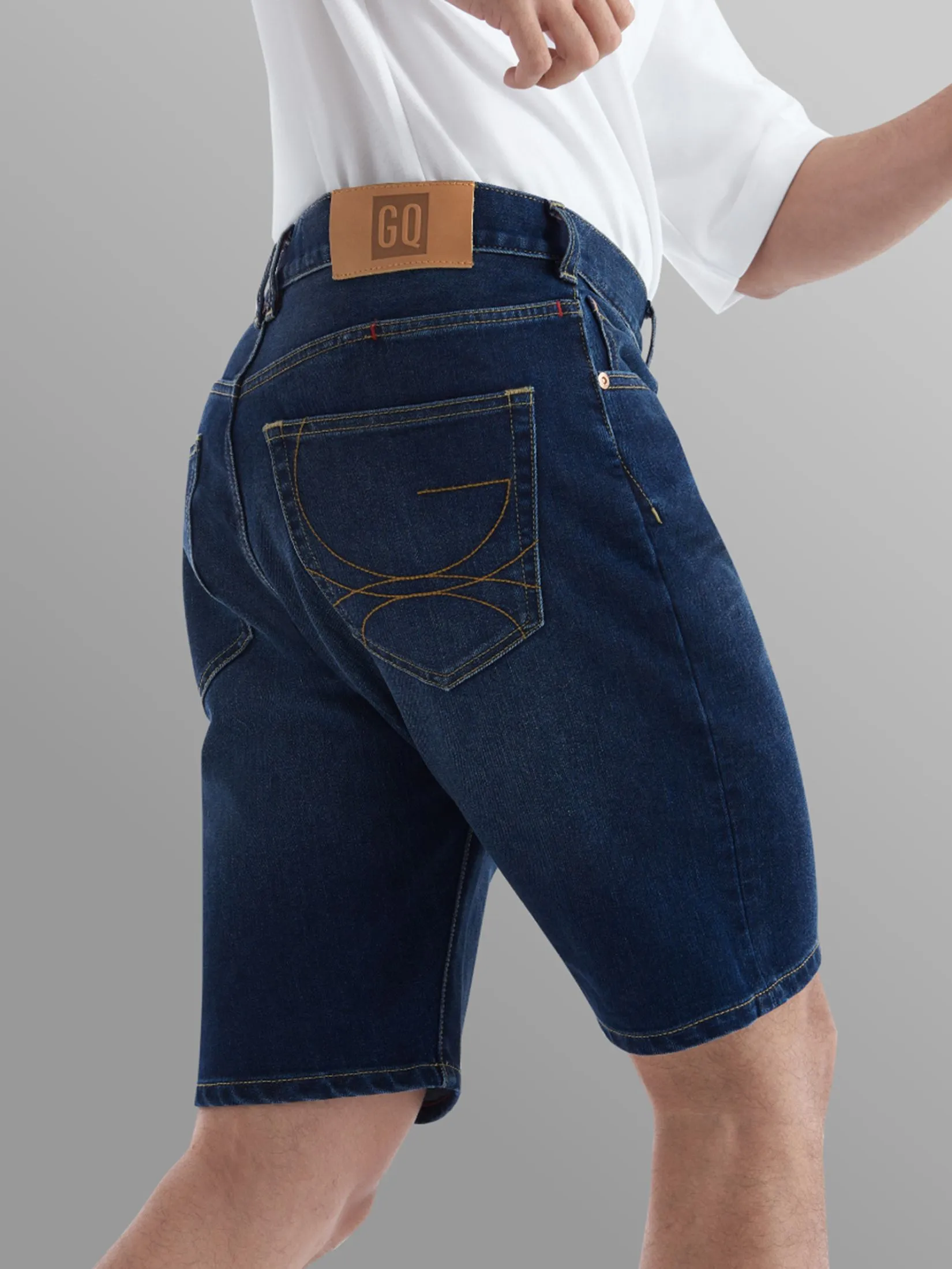 GQ Men Denim Shorts Cool Tech Jeans