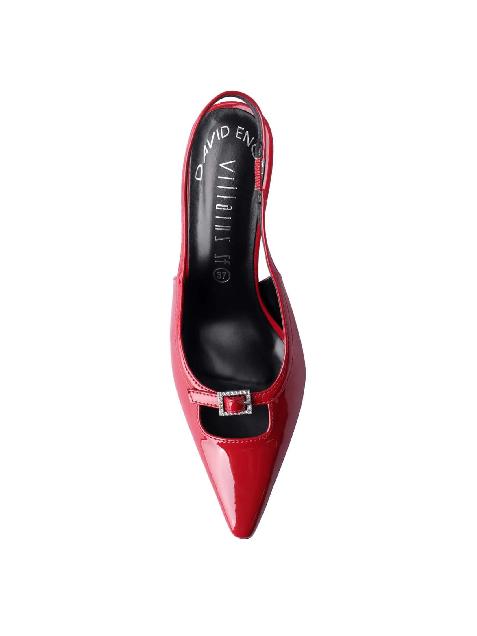 VILLAINS SF VELIA Women's Mule Heels RED PATENT