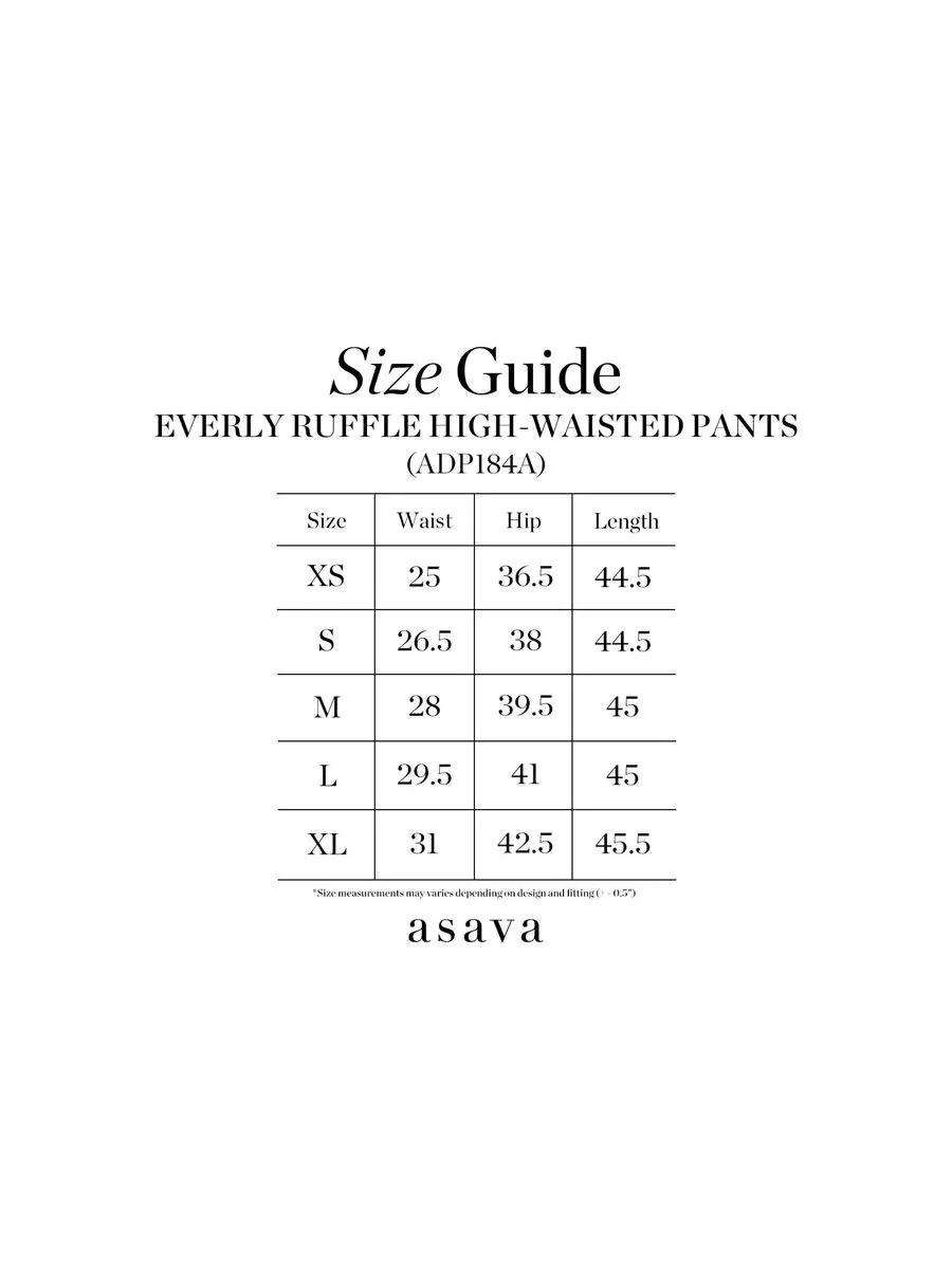 ASAVA ( SS24 )Everly Ruffle High-waisted Women Pants Beige