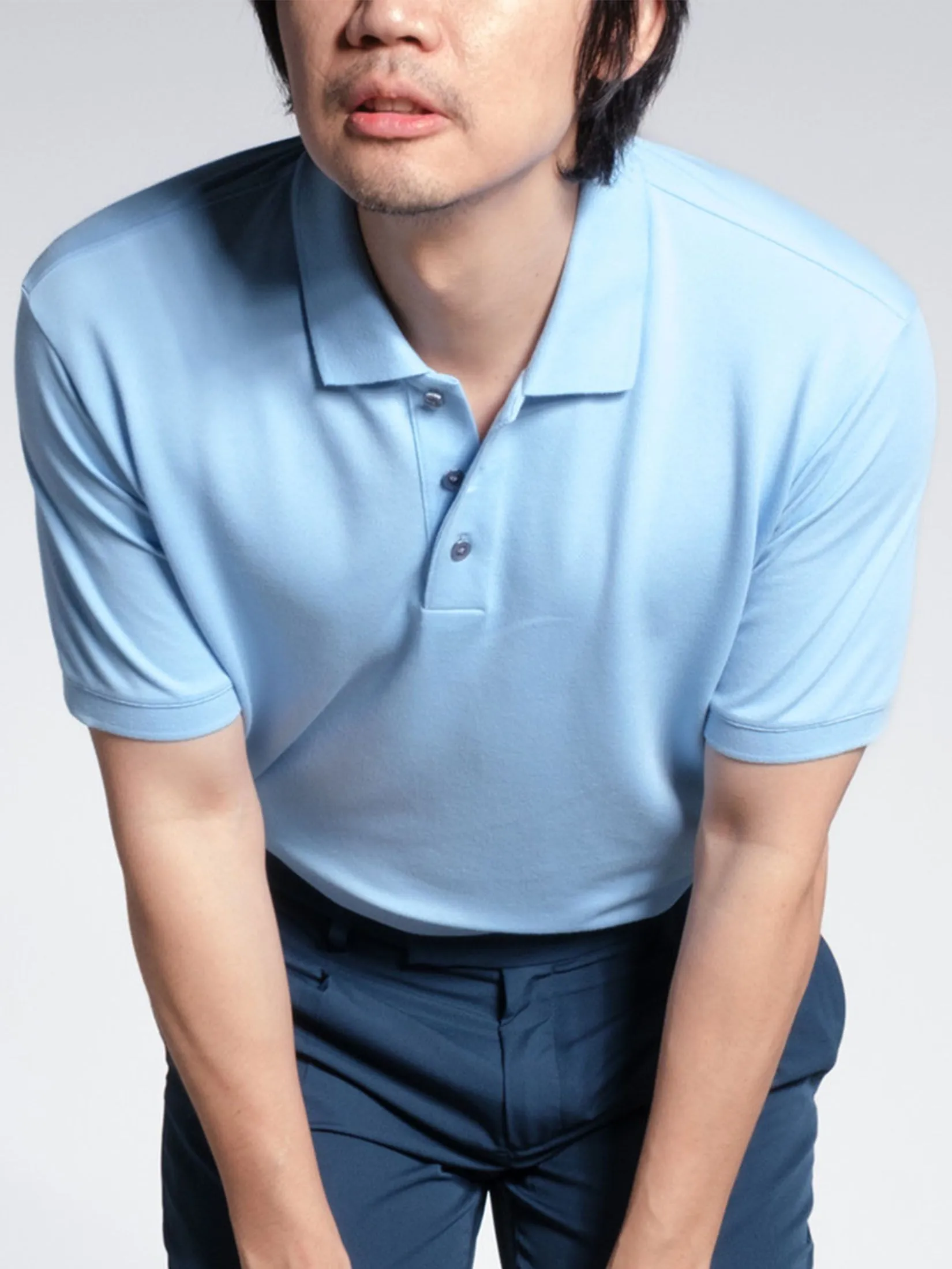 ERA-WON Men Polo Shirt Blue