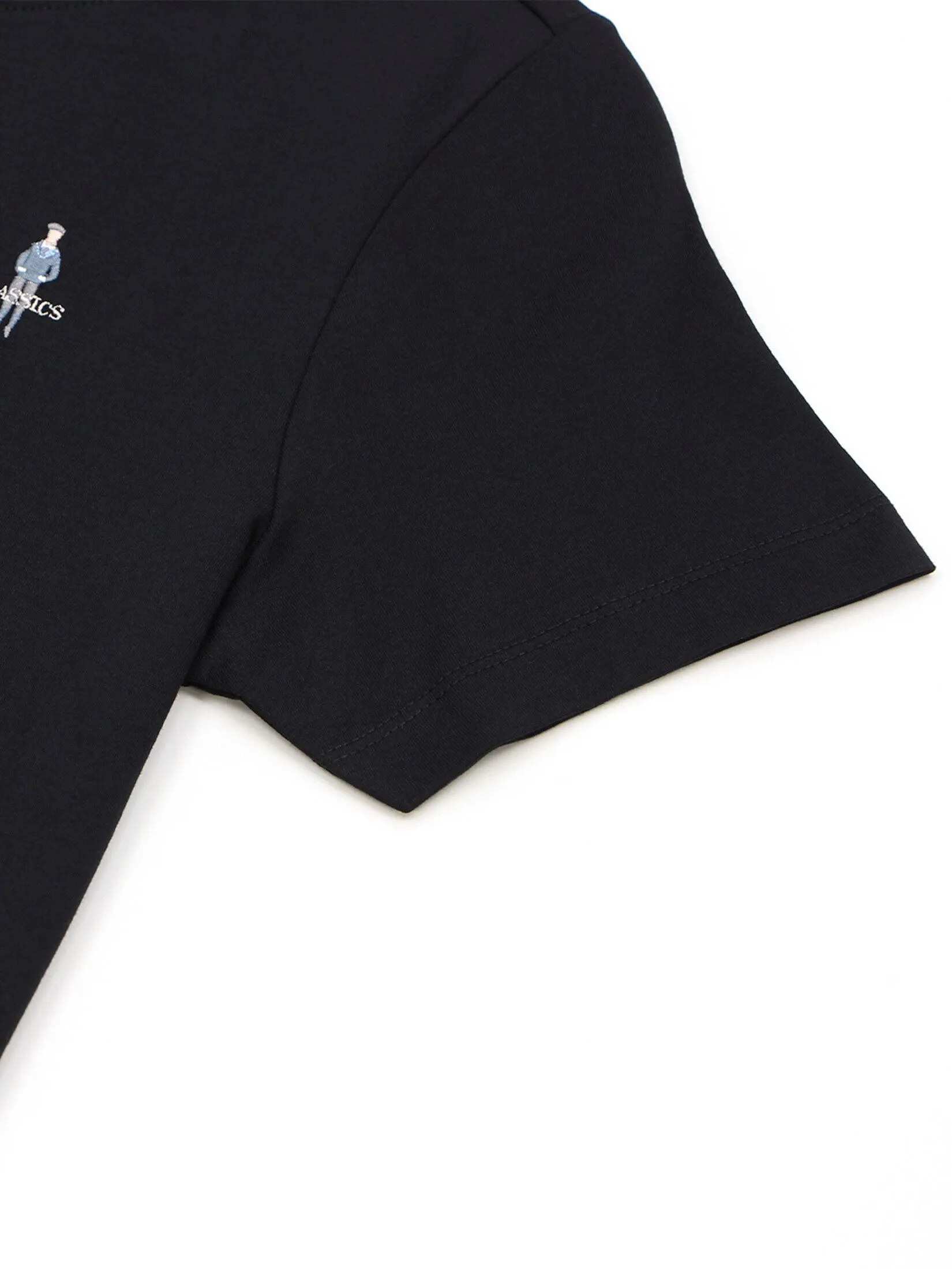 GIORDANO Women's Classic Man Tee Signature black