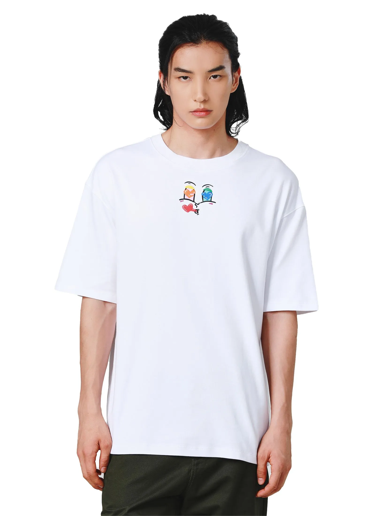 JOHN HENRY Men's T-Shirts (Oversize Fit) PRIDE MONTH White