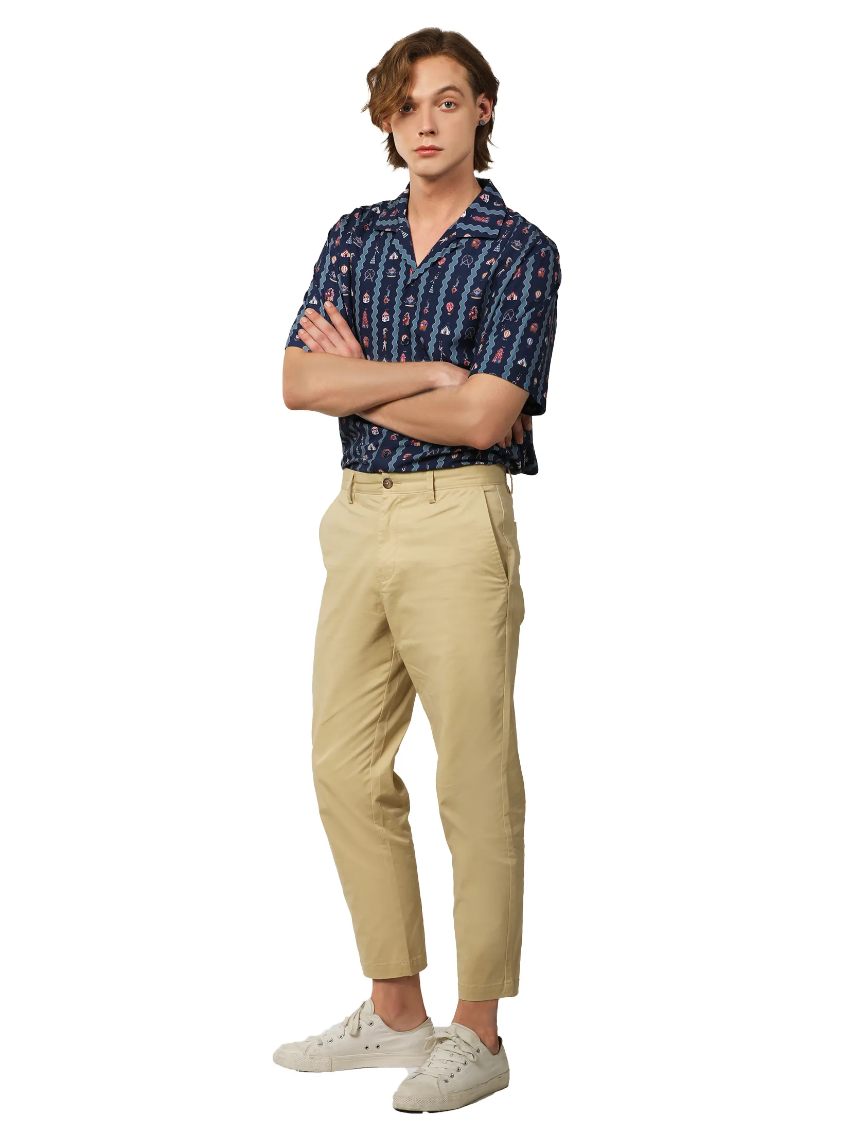 JOHN HENRY Men s Pants (Cropped) MERRIMENT Beige