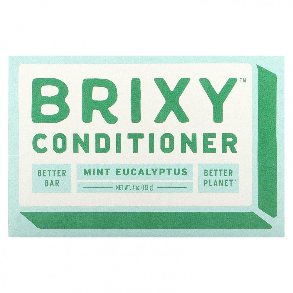 Brixy, Батончик-кондиционер, мята и эвкалипт, 1 шт., 113 г (4 унции) - BXY-89302-Кокос и ваниль