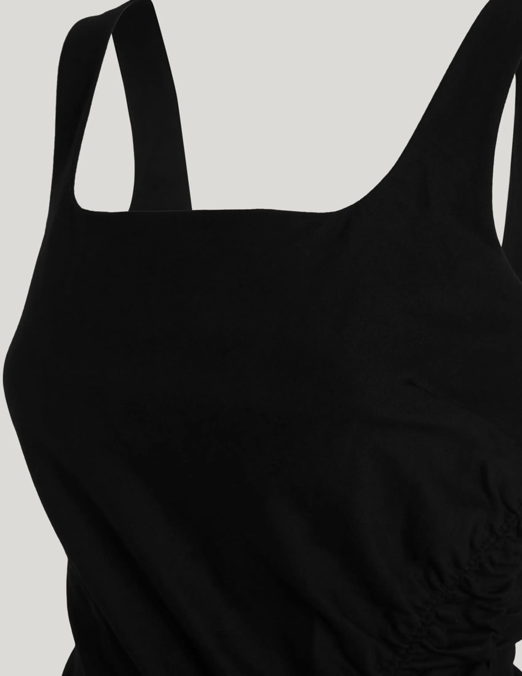 KARL LAGERFELD RTW-1 GATHERED STRETCH WOMEN DRESS BLACK