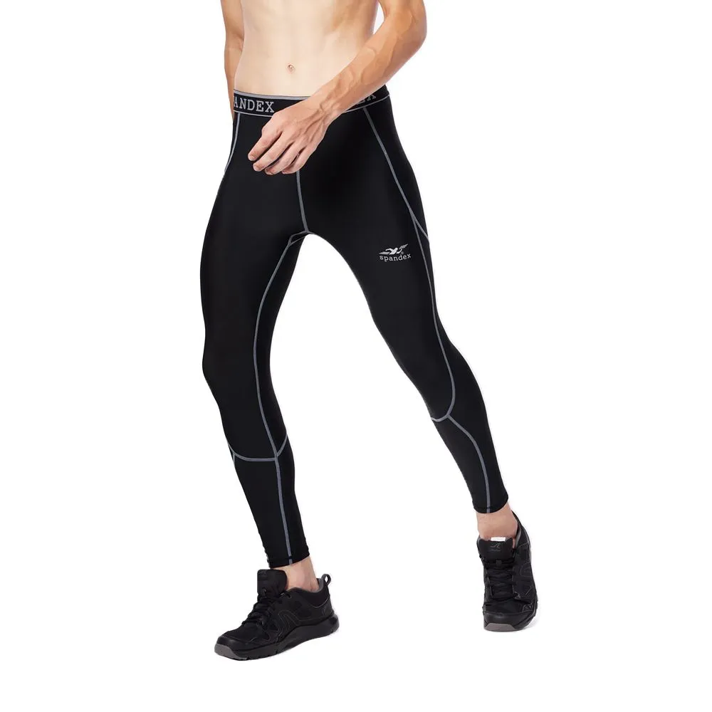 SPANDEX Black/Grey-LP002-Compression Long pants