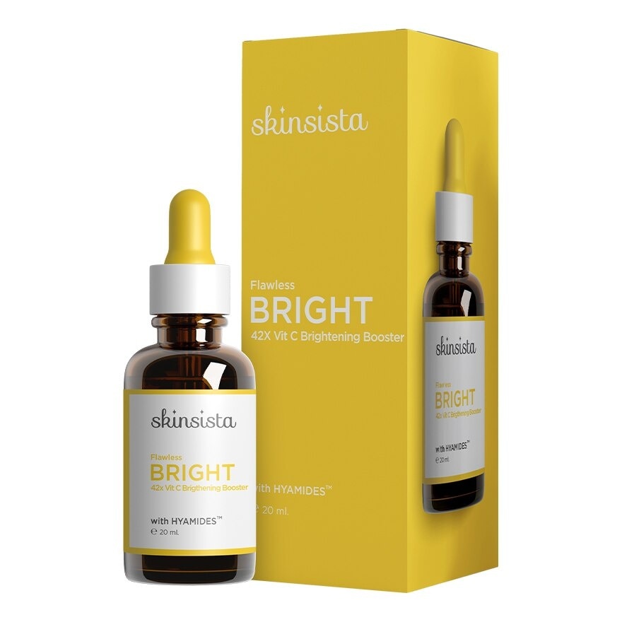 Skinsista Flawless Bright 42x Vit C Brightening Booster 20 Ml. ผิวสว่าง ลบจุดดำลึก ฝ้