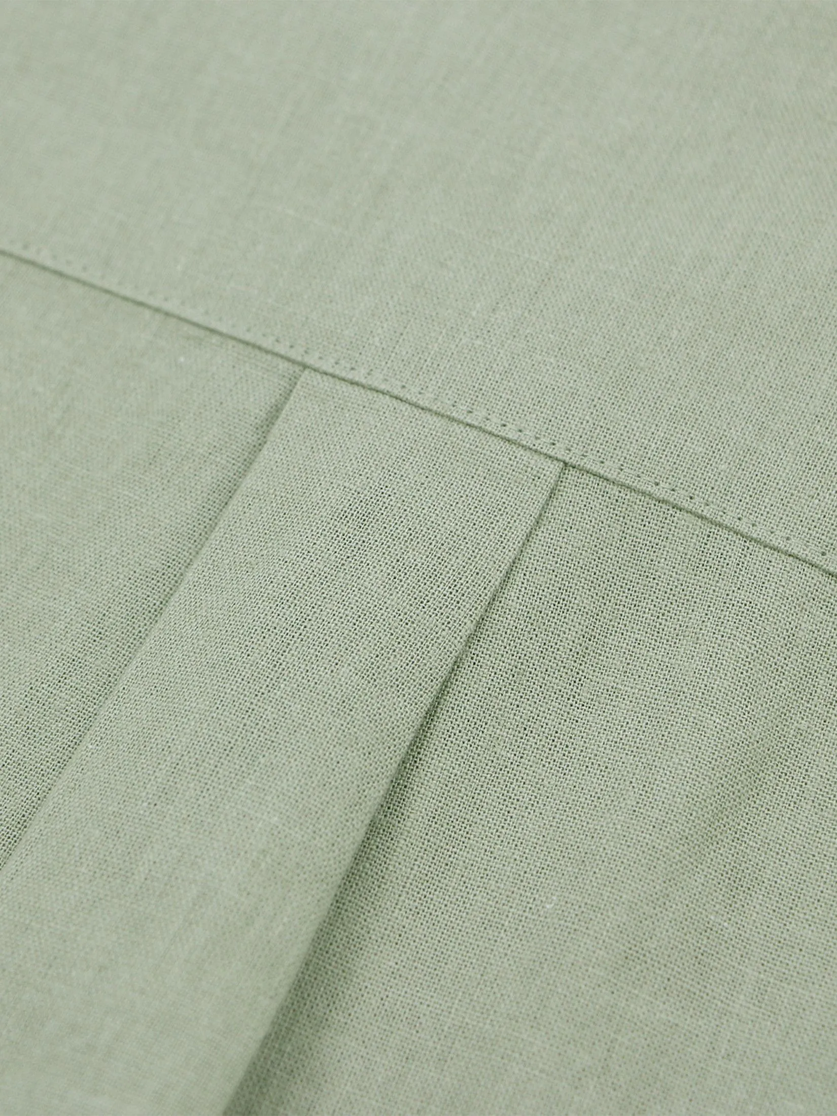 GIORDANO Men's Slim Poplin Linen Shirt Budding Green