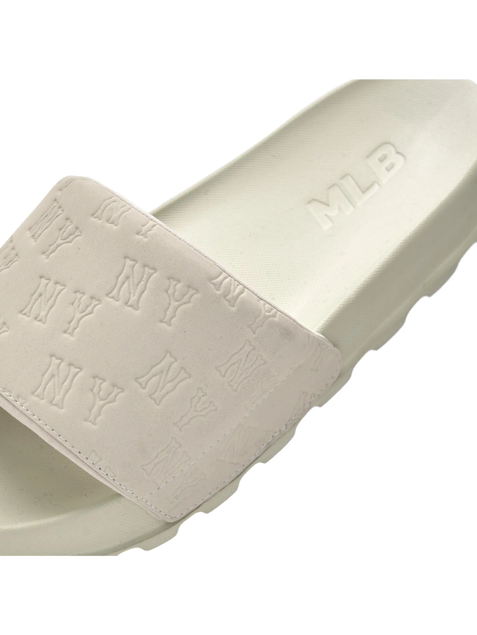 MLB Slides Unisex Chunky Skipper Monogram Slide Model 3ALPSM153 50BKS Black