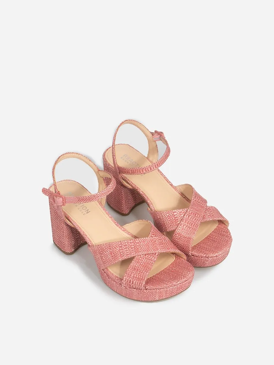 KENNETH COLE WOMEN'S HEELS REEVA PLATFORM (WEAVE) / POPPY WEAVE