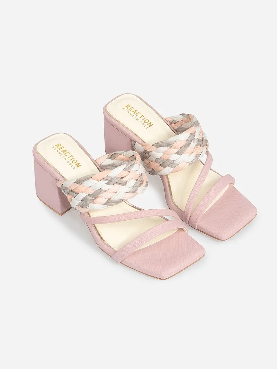 KENNETH COLE WOMEN'S WEAVE HEEL SANDALS BOSSA / PURPLE