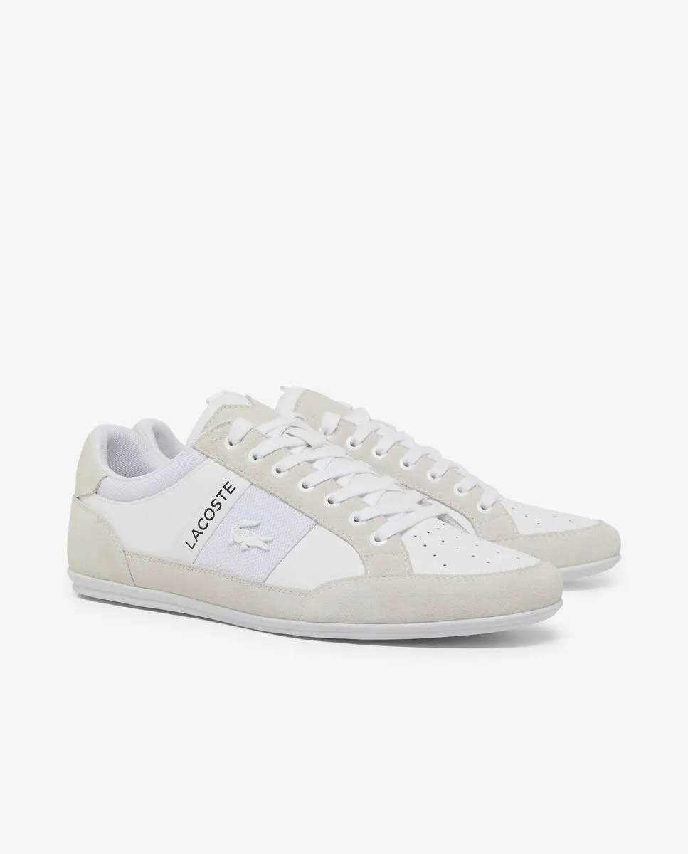 LACOSTE Men’s Chaymon Suede Sneakers White