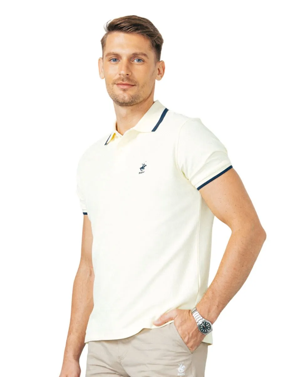 BEVERLY HILLS POLO CLUB Light yellow Men Polo Shirts Model BN2A635