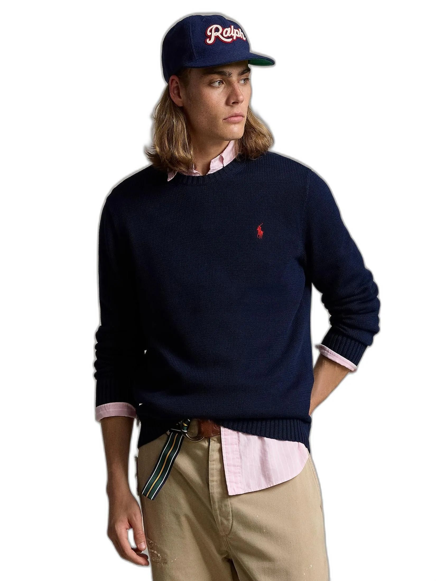 POLO RALPH LAUREN Men Pullover-Cotton Crewneck Sweater MNPOSWE16820571-Blue