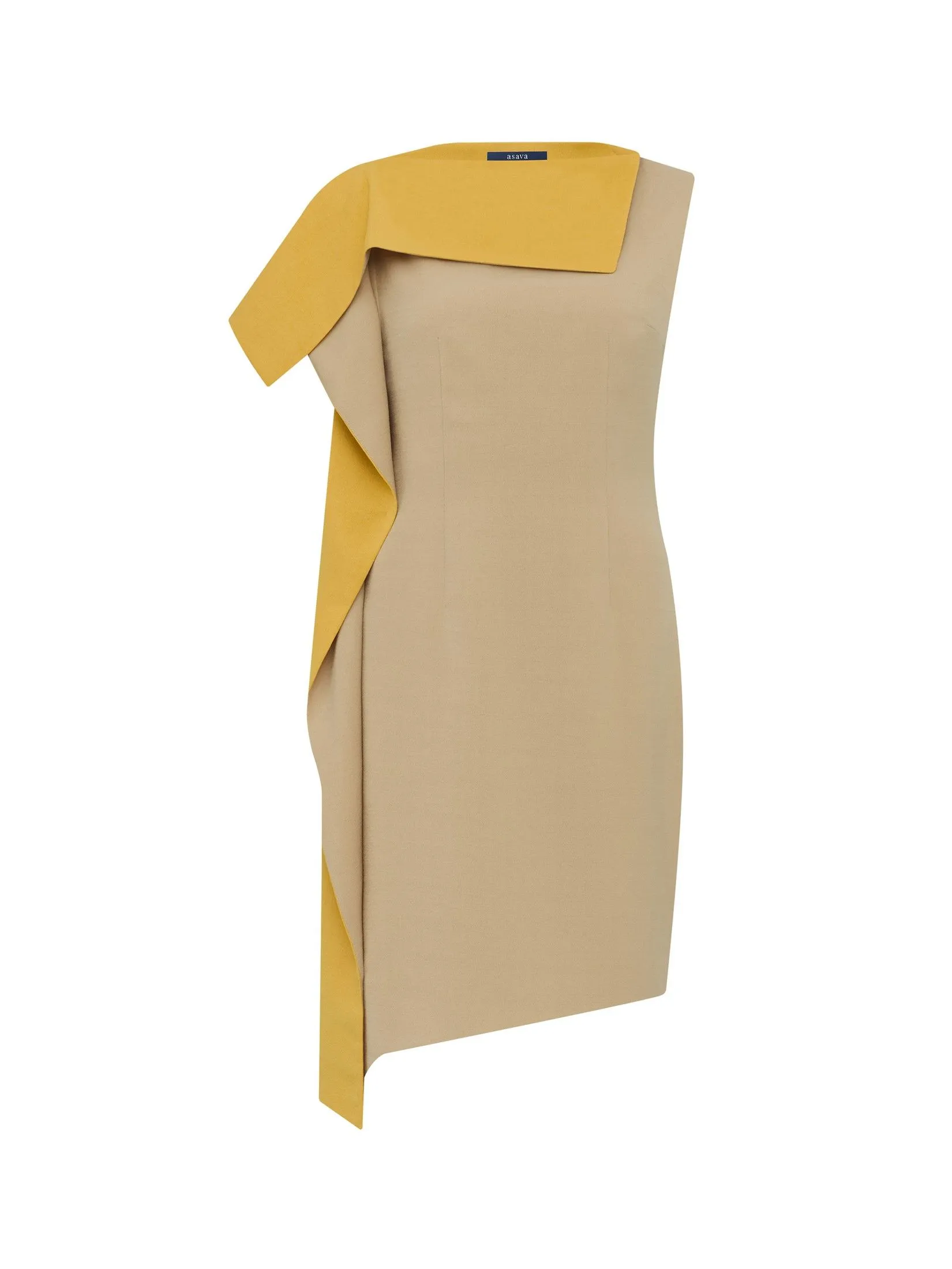 ASAVA ( AW24 ) Isha Asymmetric Women Dress Beige