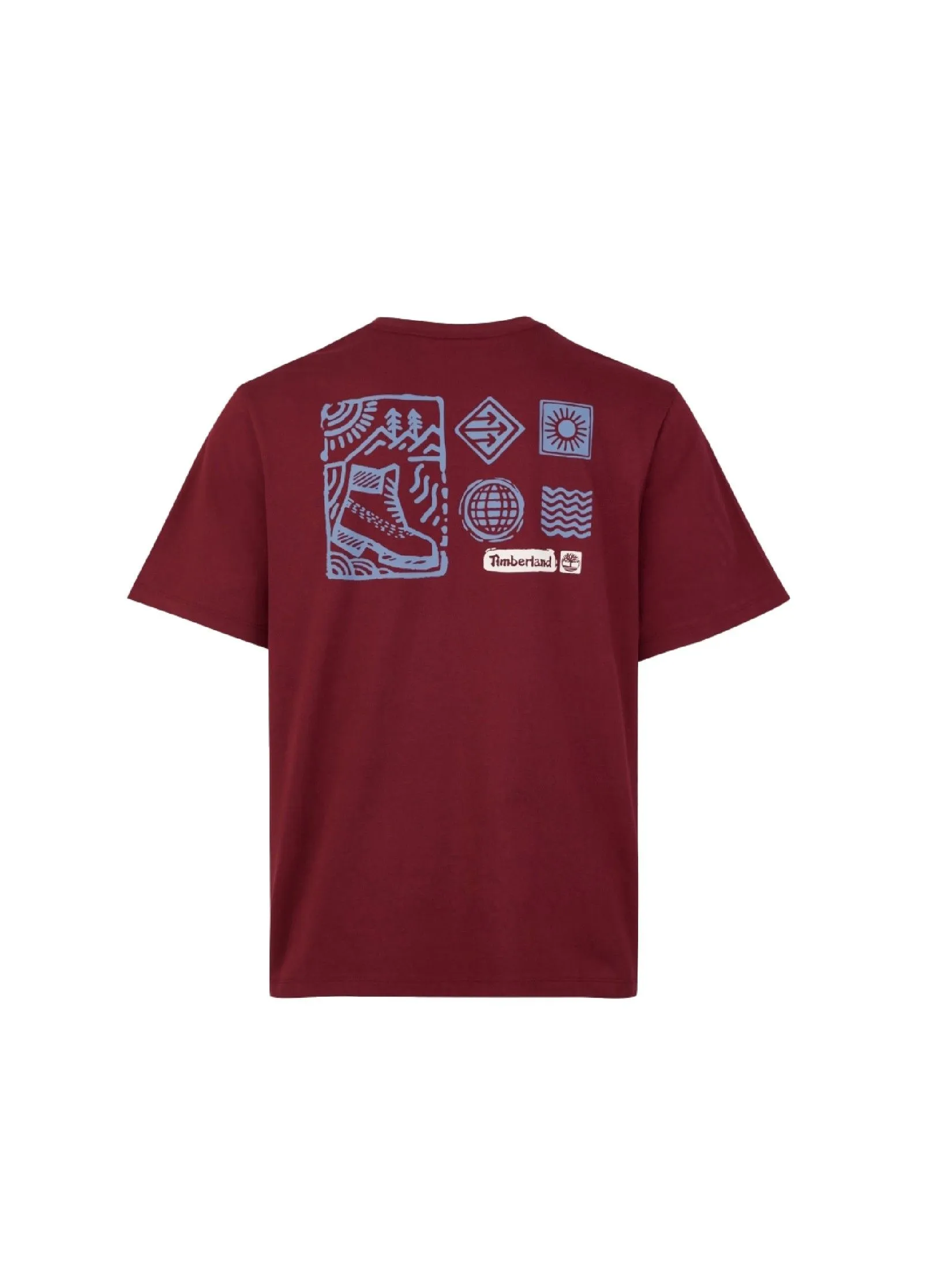 TIMBERLAND Men's Back Graphic Short Sleeve T-Shirt Reddish