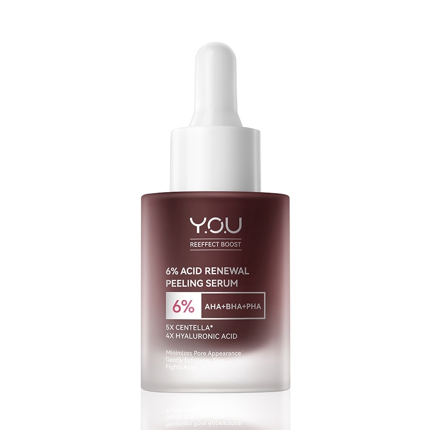 Y.O.U Reeffect Boost 6 Acid Renewal Peeling Serum 20ml.