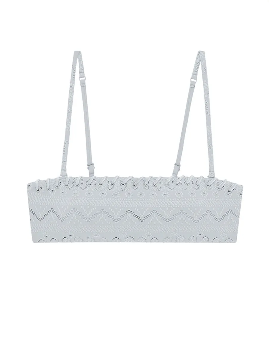 SABINA SWIM SS 24 Sandra Swim Top - LightGrey