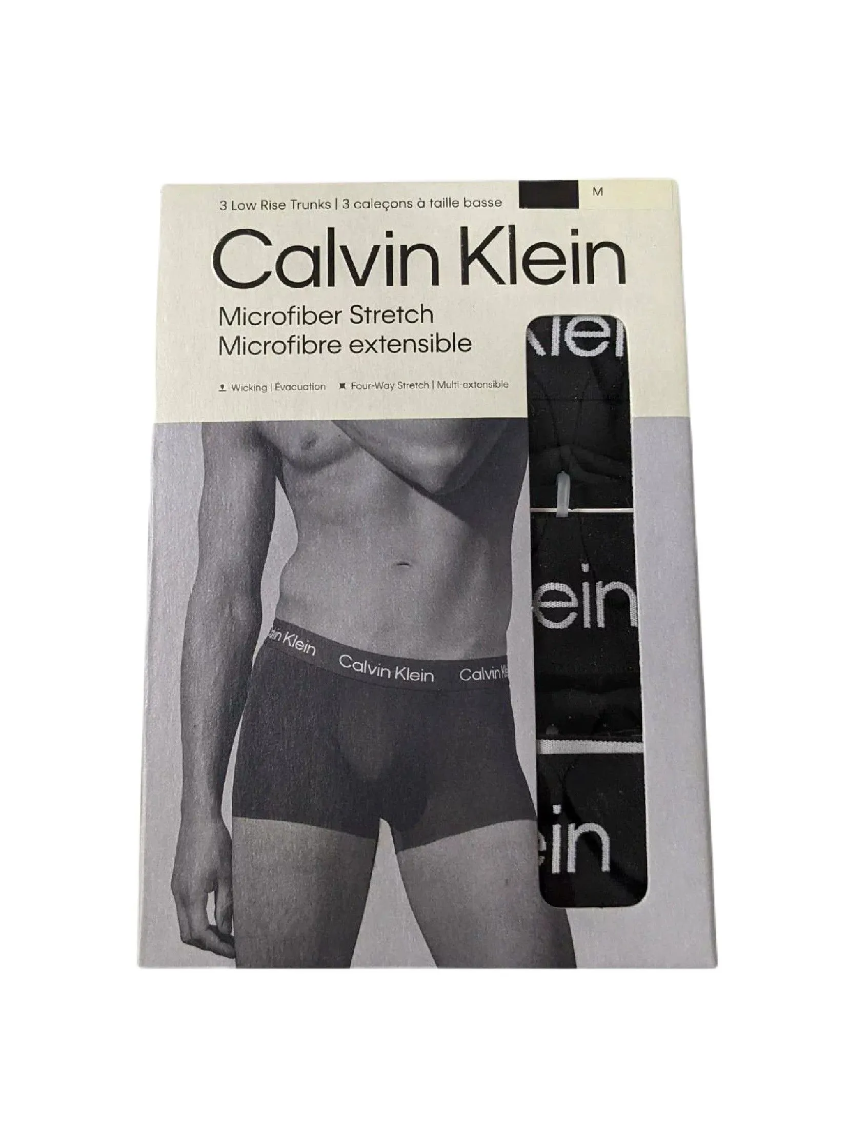 CALVIN KLEIN Men's Raw Cut Micro Low Rise Trunk 3Pack Black