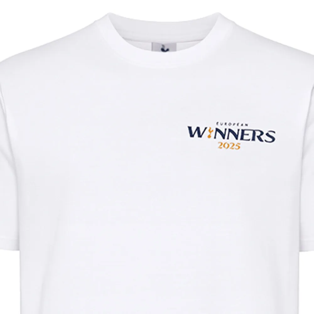 SPURS European Winners 2025 Graphic Men T-Shirt White - SP699AP576ENTH