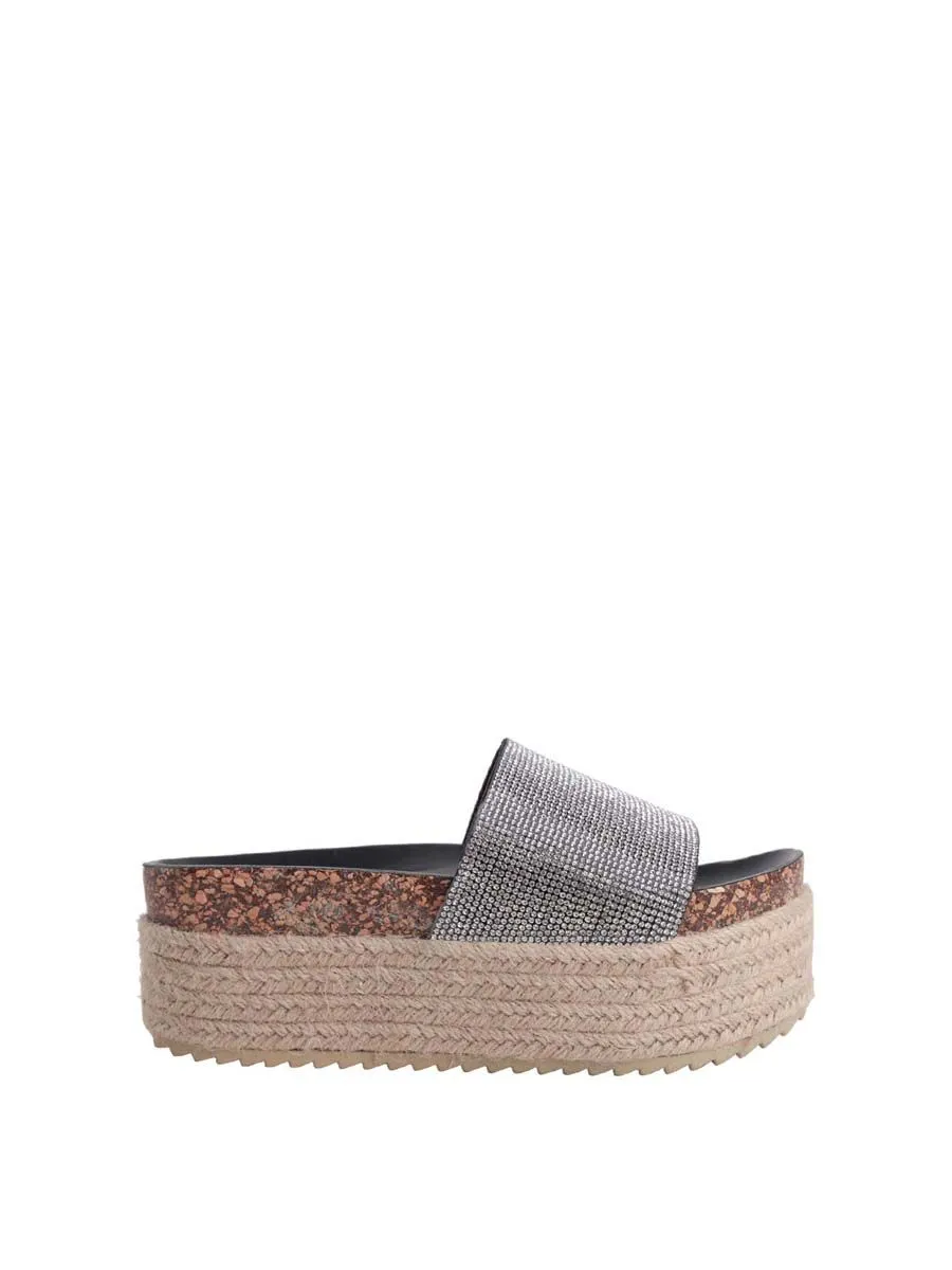 VILLAINS SF HALLE Platform Sandals BLACK