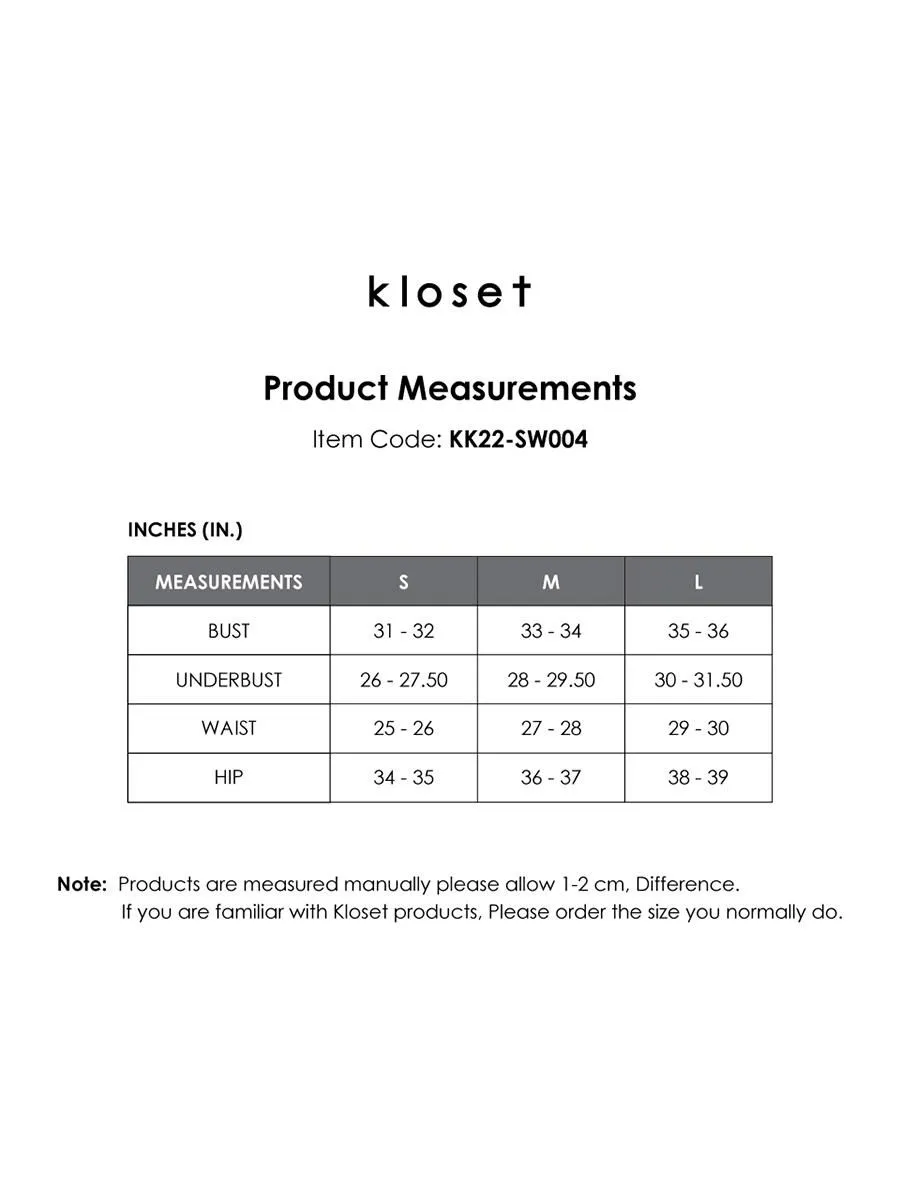 KLOSET (KK22)Recycled Bralette Bikini Set white