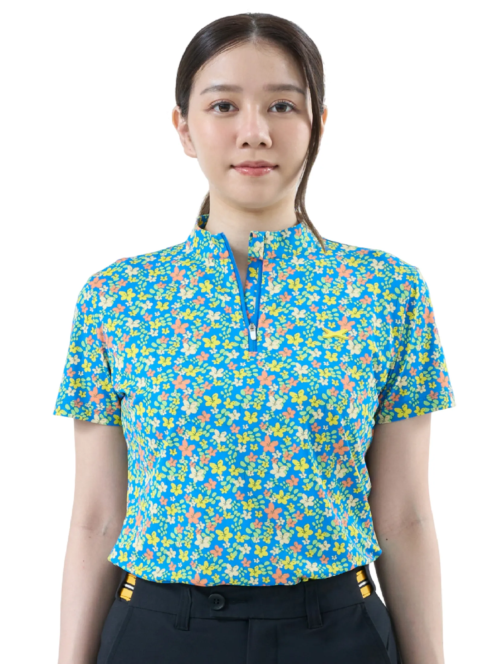 XOLO Light Blue Women LIBERTY PRINTERD POLO (040122)