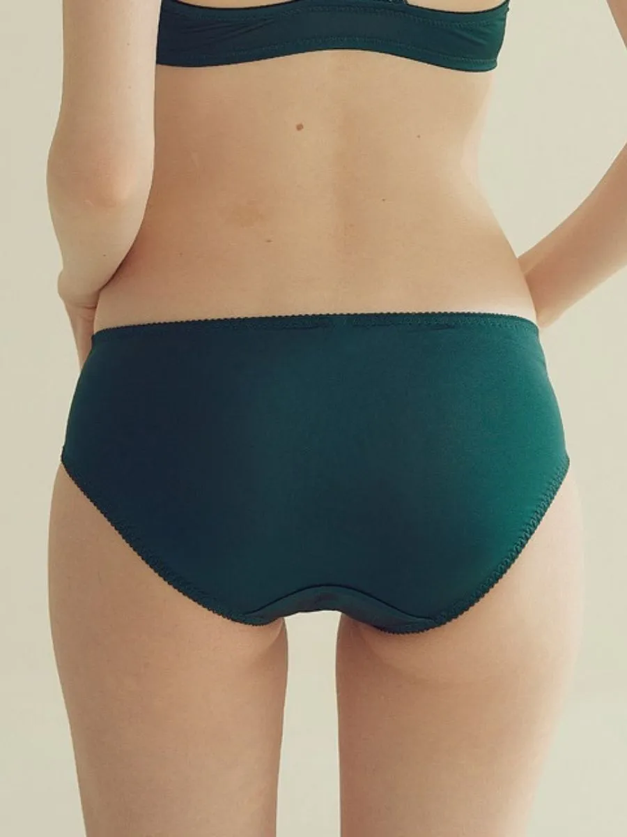 SKINN INTIMATE Jade Green Color Details Women Panty (Made in Korea)