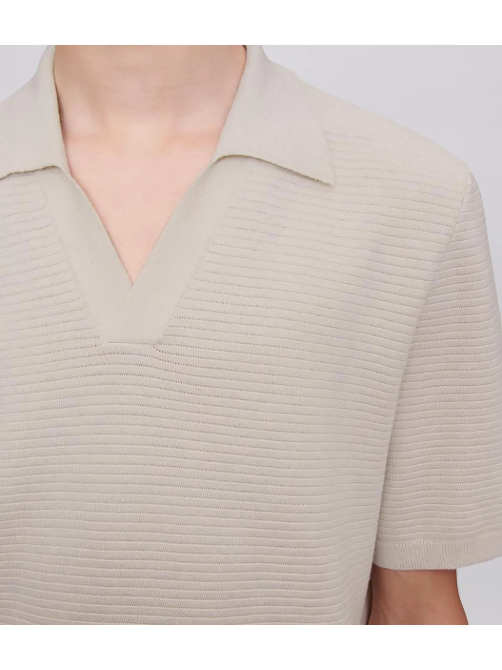 A.P.C. Men Polo Livio PAA Ecru Chine