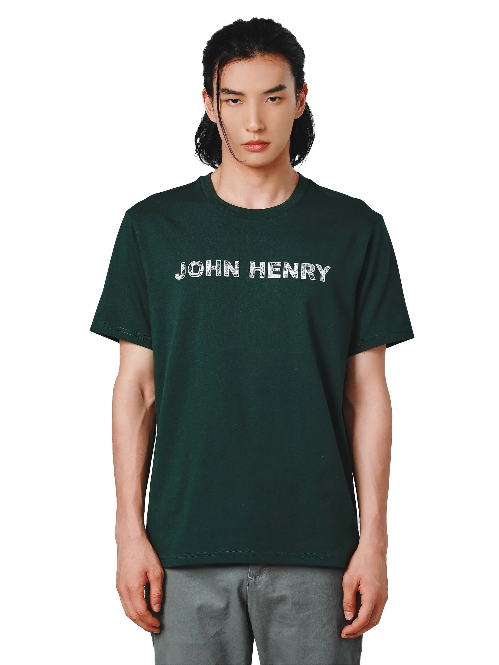 JOHN HENRY Men's T-Shirts (Slim Fit) ICONIC AF Green
