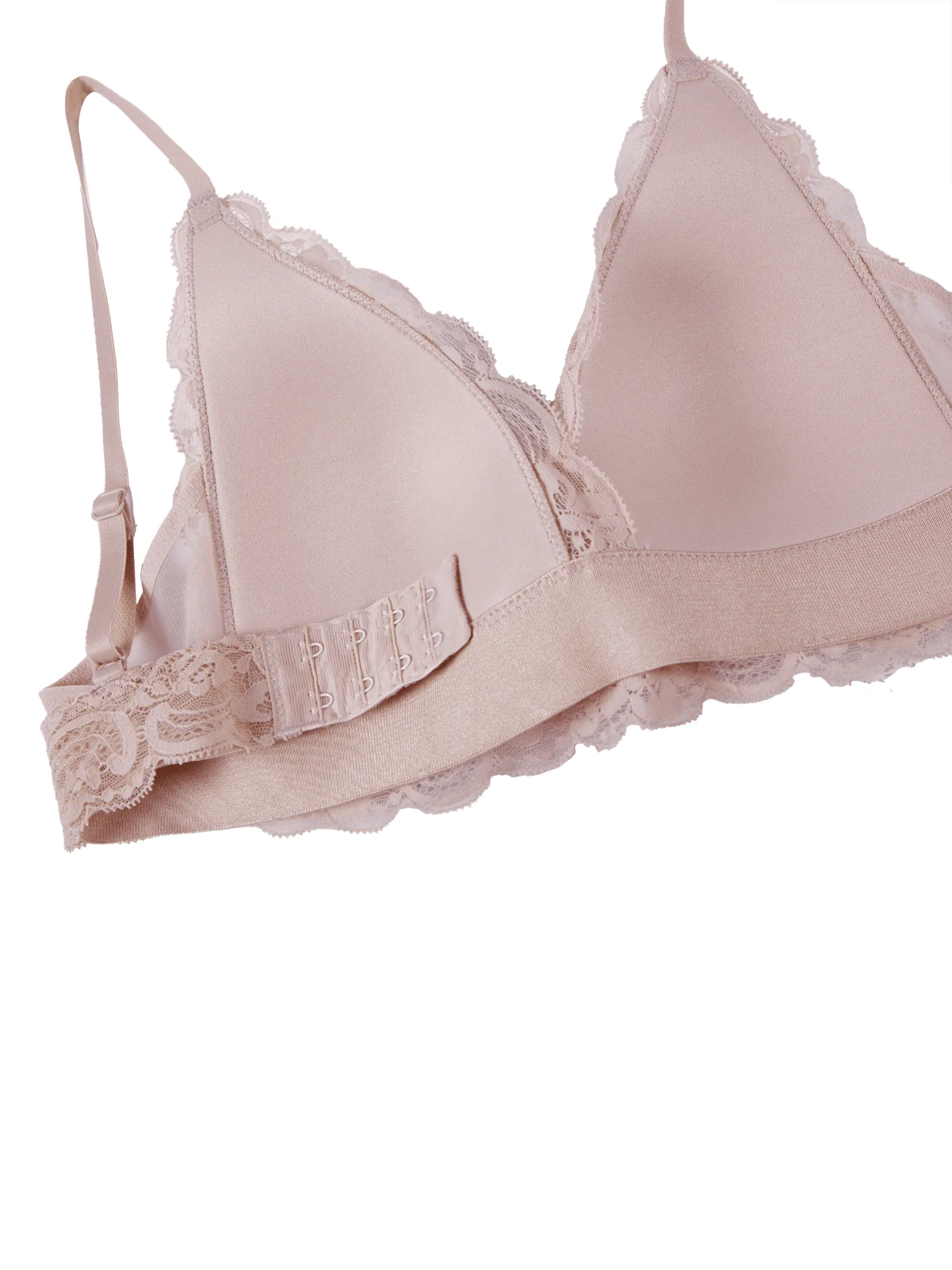 BSC LINGERIE Women's Wireless Bra with Removable Padding Triangle Cups BB3583BE – Nude