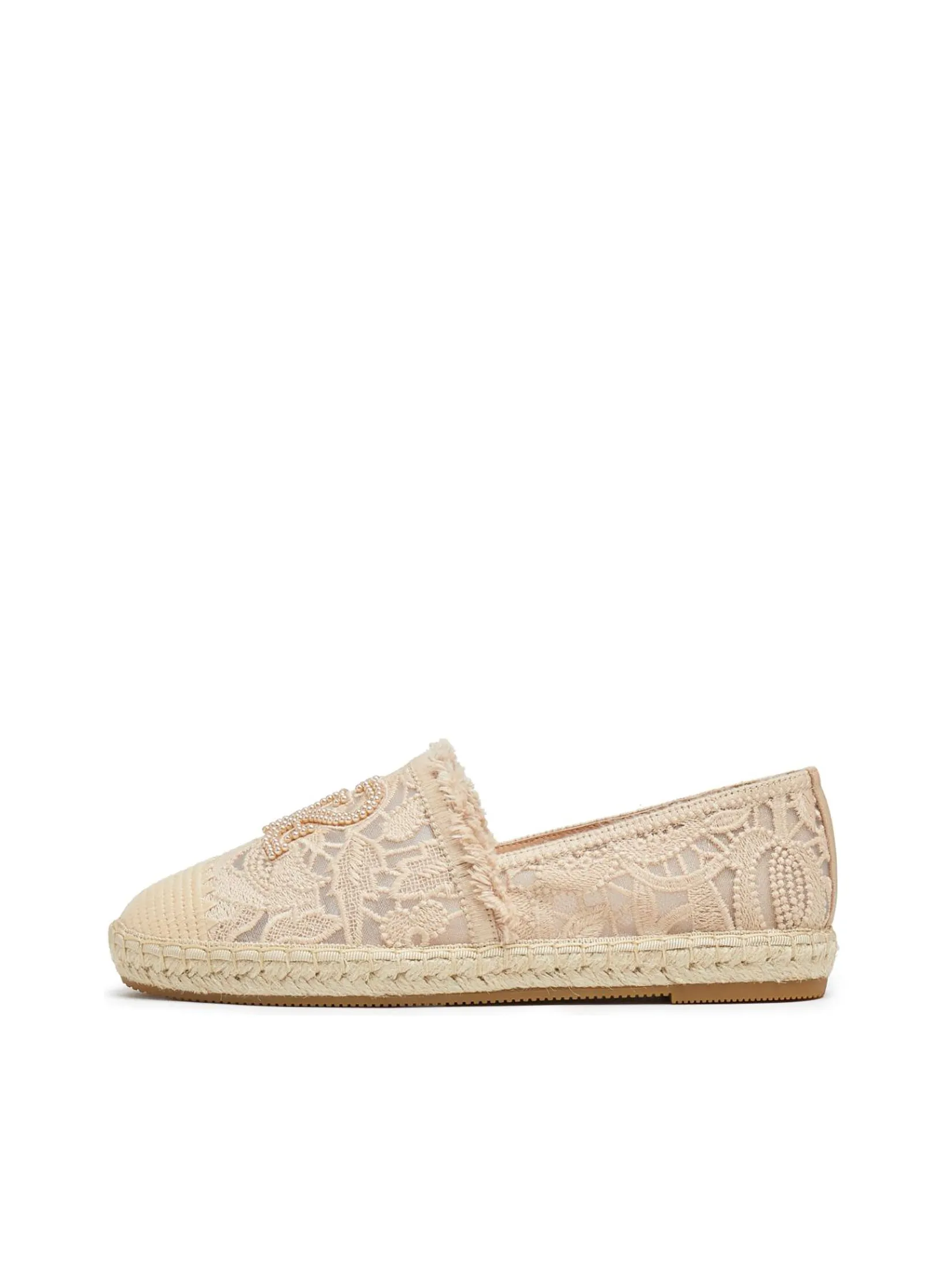 STACCATO Women Espadrilles Aplicot Lace Bead Logo Embellished