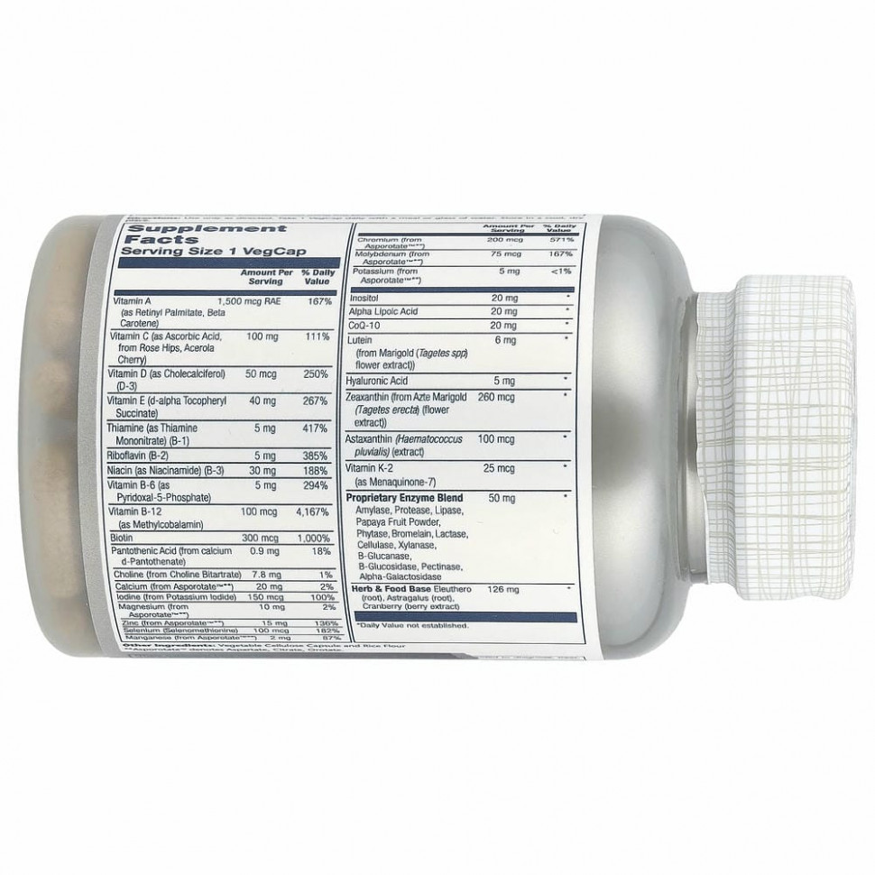 Solaray, Once Daily, мультивитамины для взрослых старше 50 лет, 90 растительных капсул