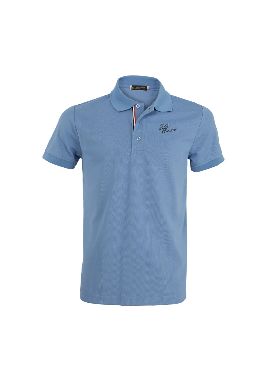 ELLE HOMME Men Polo shirt short sleeves Smart fit W8K911 - Blue