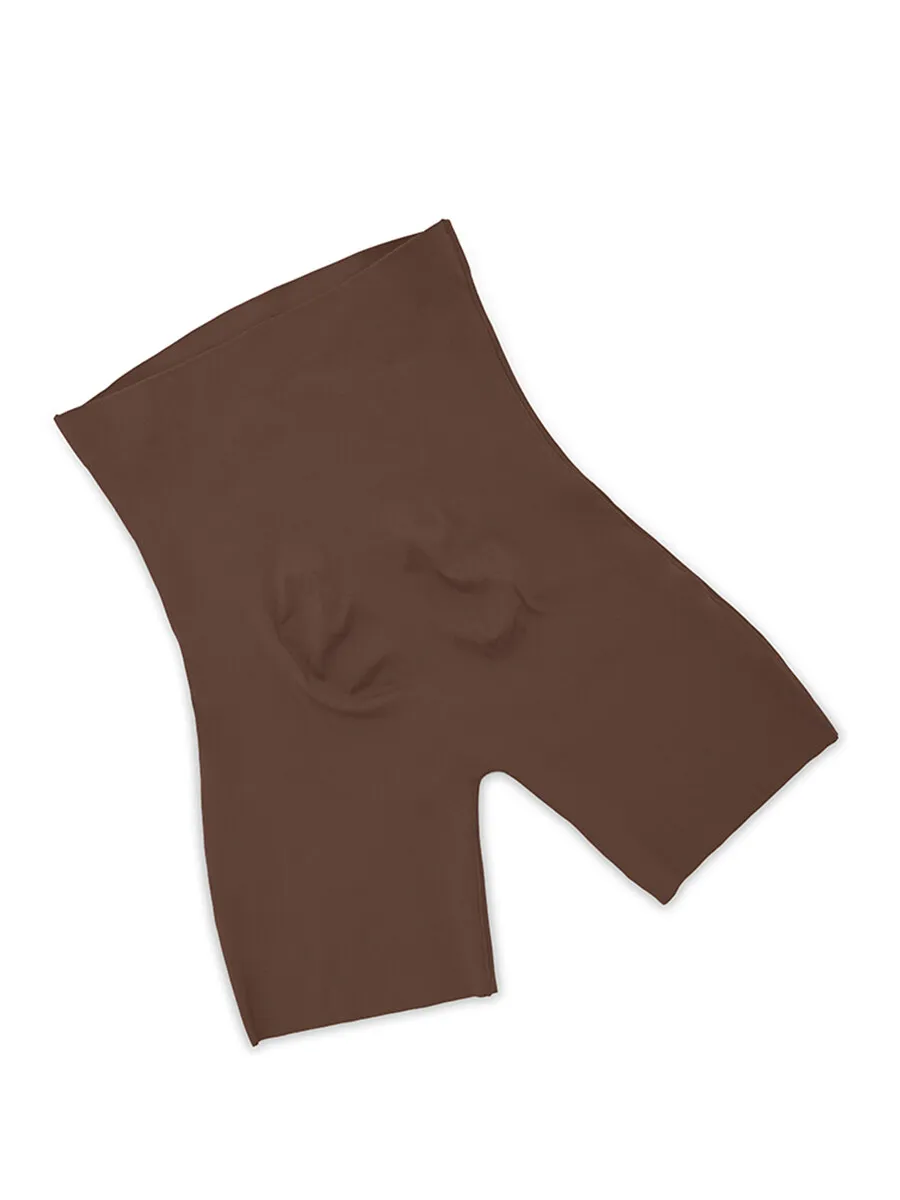 SABINA Seamless Shapewear High Waisted Shorts - Chocolate