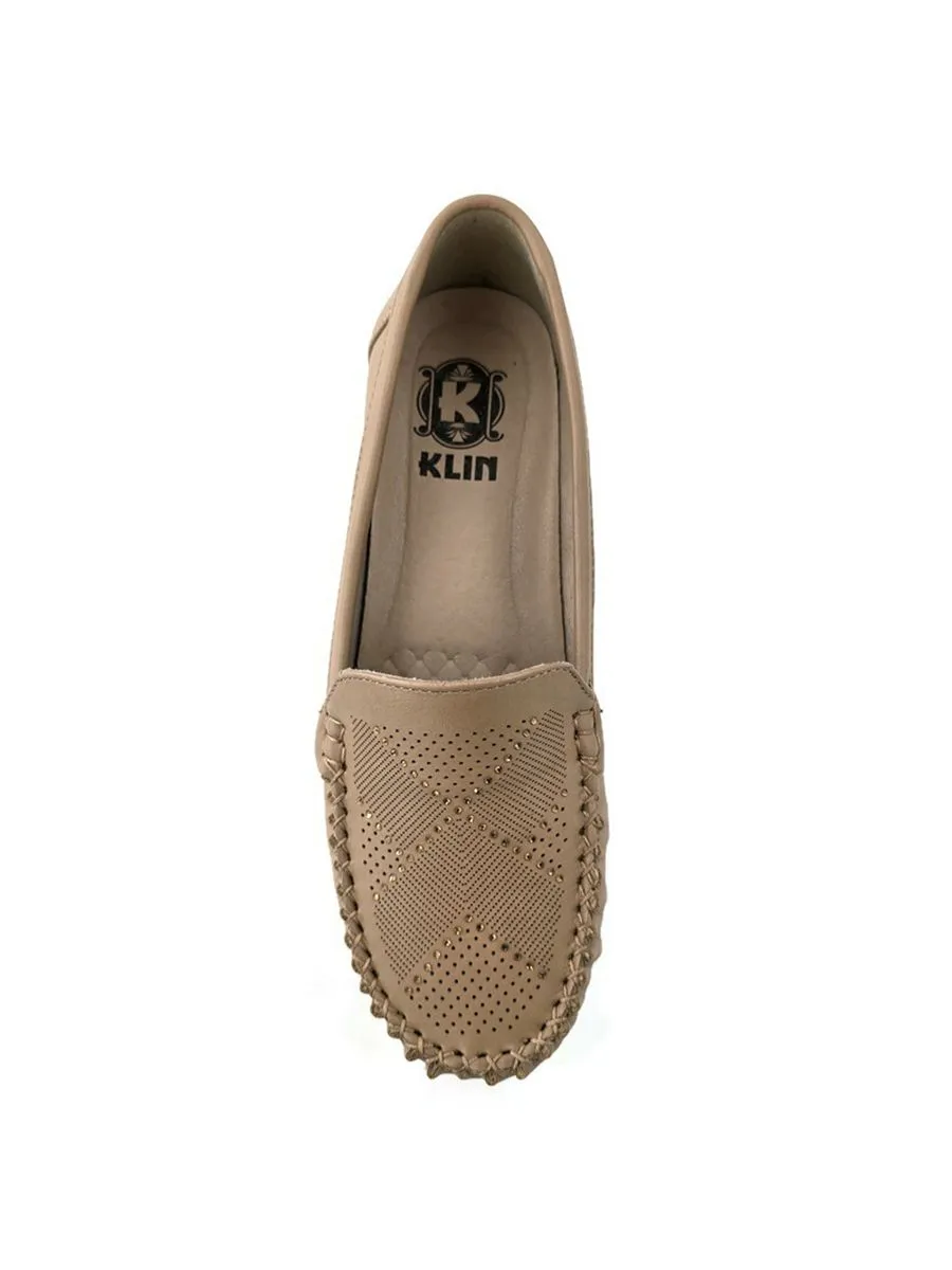 KLIN Woman Wedge Moccasin Coffee