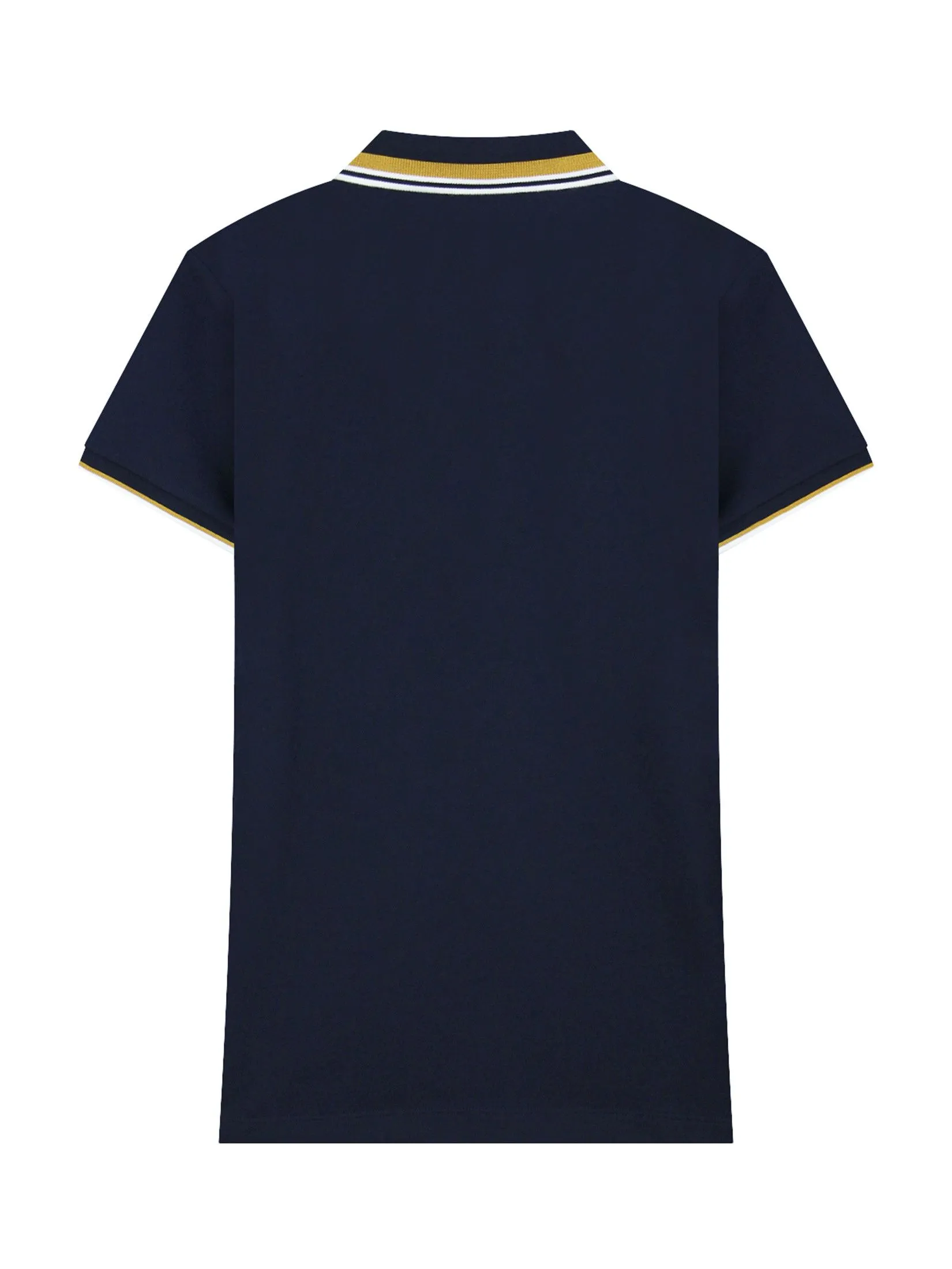 GIORDANO Women's Slim Lycra Pique Embroidery Polo (Signature) Signature Navy