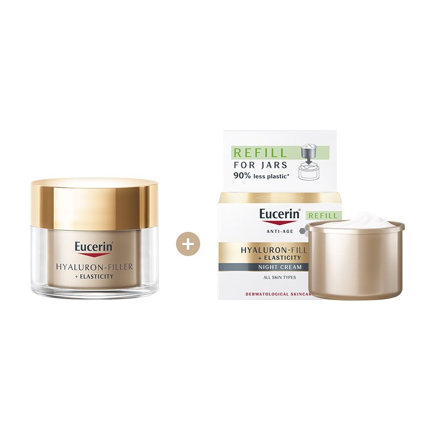 Eucerin Hyaluron-Filler+ Elasticity Night Cream 50 ml. + Refill